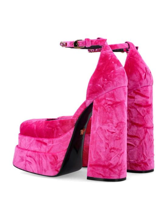  베르사체 힐/펌프스 메두사 에비타스 플랫폼 펌프스 글로시 핑크 - VERSACE