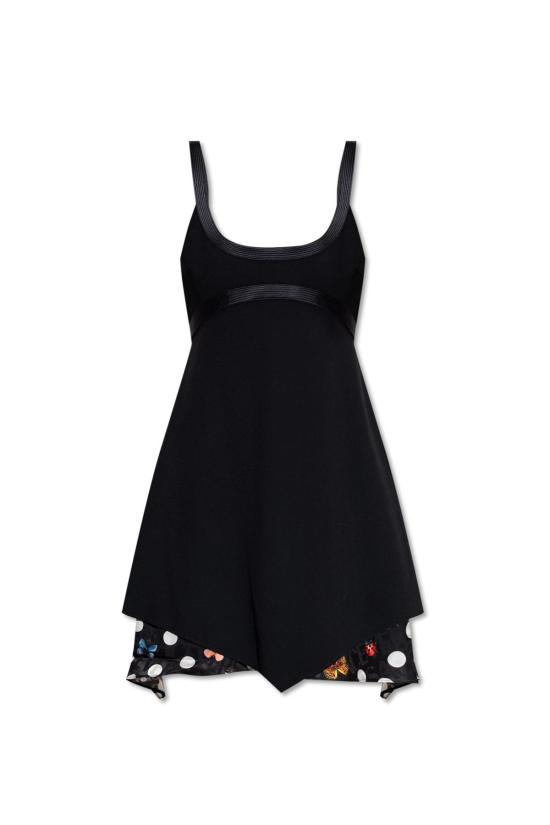  베르사체 숏 원피스 아세테이트 블렌드 미니 드레스 블랙