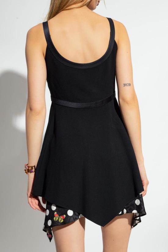  베르사체 숏 원피스 아세테이트 블렌드 미니 드레스 블랙 - VERSACE