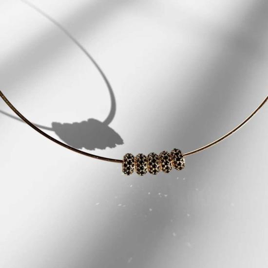  탯치 팔찌 Thatch Astra Pave Bead Charm Black - THATCH