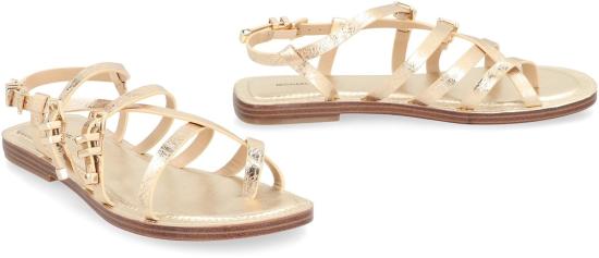  마이클 코어스 샌들 대링턴 가죽  페일 골드 - MICHAEL KORS