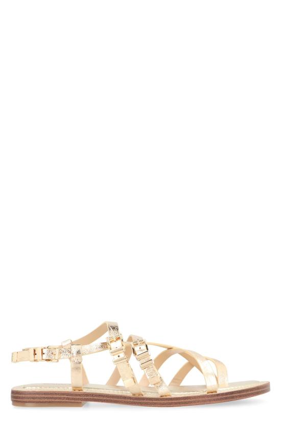  마이클 코어스 샌들 대링턴 가죽  페일 골드