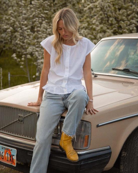  Sønderhaus 민소매 티셔츠 쇠네르하우스 버튼 탱크 - OTHER BRANDS