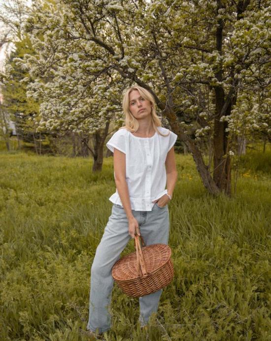  Sønderhaus 민소매 티셔츠 쇠네르하우스 버튼 탱크 - OTHER BRANDS