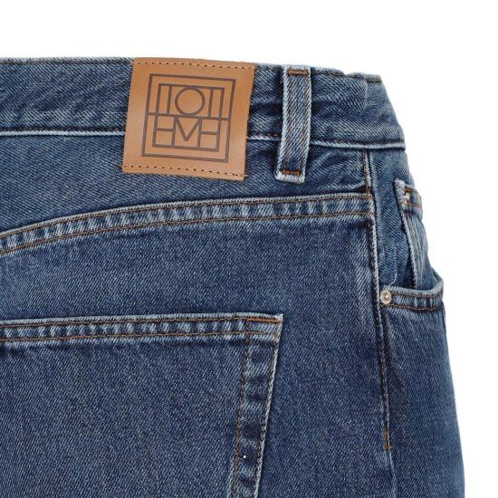  토템 데님 팬츠 크롭 스트레이트 레그 진 블루 - TOTEME