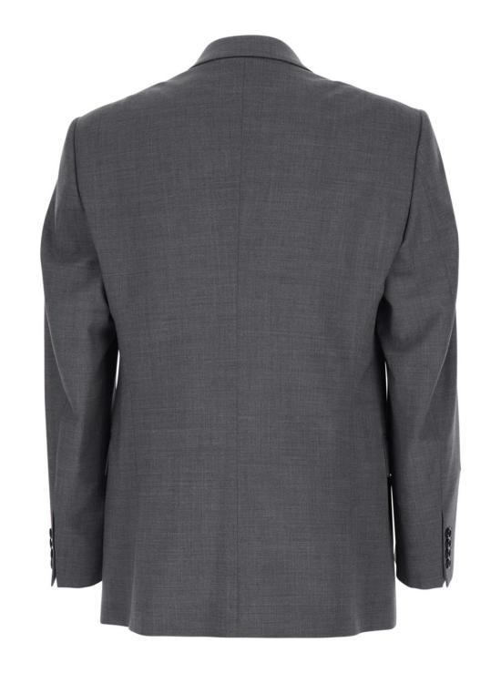  엠포리오 아르마니 수트 자켓 더블 브레스트 재킷 (피크 리버스 장식) 그레이 - EMPORIO ARMANI