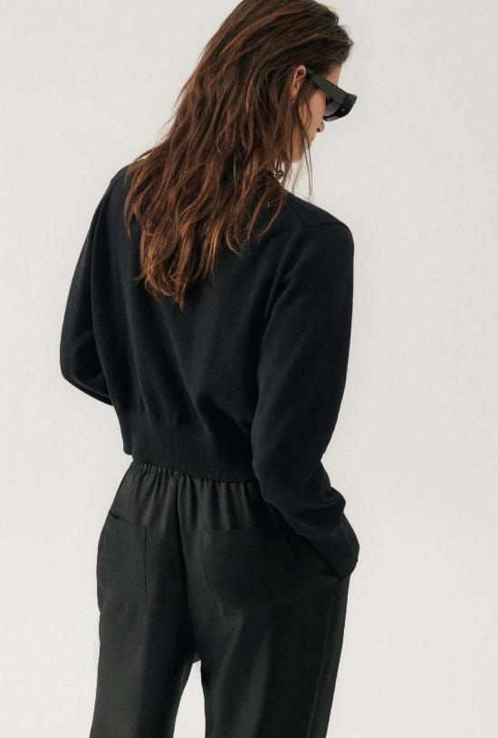  실크 런드리 가디건 크롭  블랙 - SILK LAUNDRY