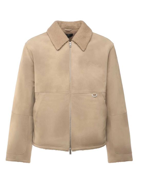  리프레젠트 자켓 인조 모피 재킷 커피를 표현하세요