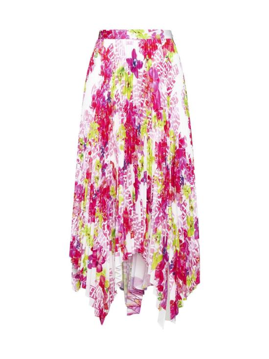  베르사체 미디 스커트 플리츠  비앙코 로사