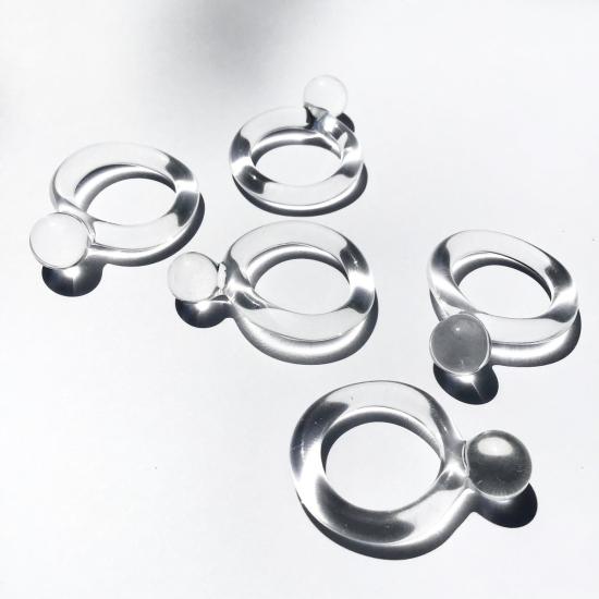  JANE D'ARENSBOURG 반지 제인 다렌스버그 도트 링 클리어 - OTHER BRANDS