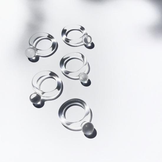  JANE D'ARENSBOURG 반지 제인 다렌스버그 도트 링 클리어 - OTHER BRANDS