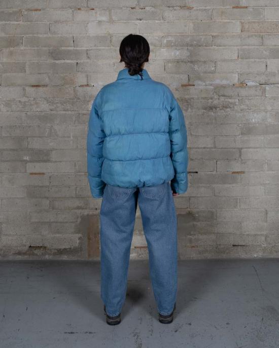  올더브라더 패딩 왁스드 퍼프 코트 마이크로 스트라이프 라이트 코트 - OLDERBROTHER