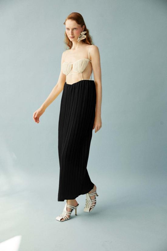  루이자 에 라 루나 롱 원피스 Luisa Et La Luna 에로스 플리츠 드레스 - LUISA ET LA LUNA