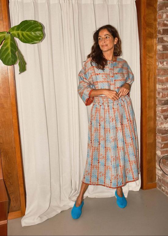  에이스 앤 지그 미디 스커트 에이스앤지그 라라  버드케이지 - ACE & JIG