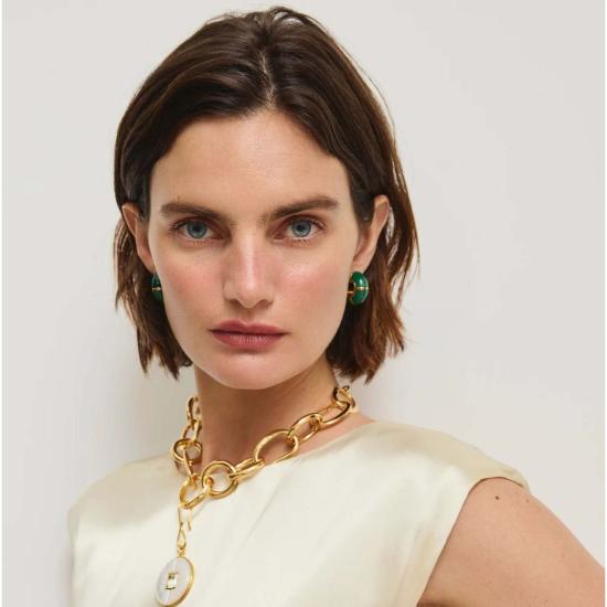  리지 포르투나토 이어링 젤리지 후프 귀걸이 - LIZZIE FORTUNATO