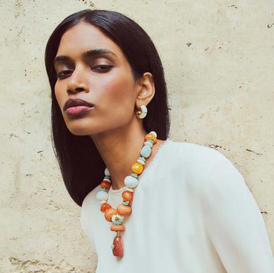  리지 포르투나토 이어링 젤리지 후프 귀걸이 - LIZZIE FORTUNATO