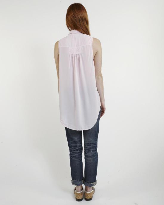  LF 마키 민소매 티셔츠 L.F.Markey 오스카 실크 작업 셔츠 연분홍색 - L.F.MARKEY