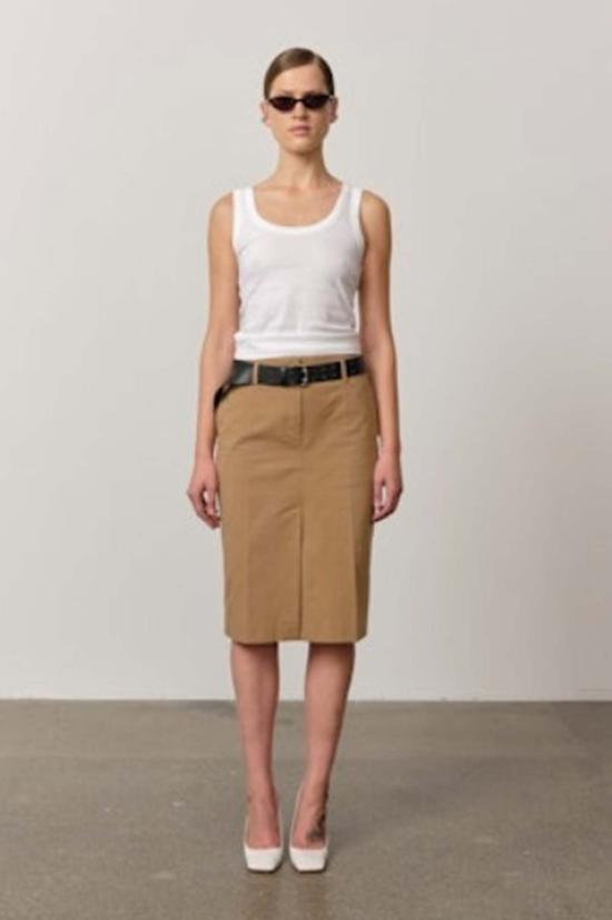  비르기테 허스카인드 미디 스커트 허스킨드 그레이스 스커트 카키 - BIRGITTE HERSKIND