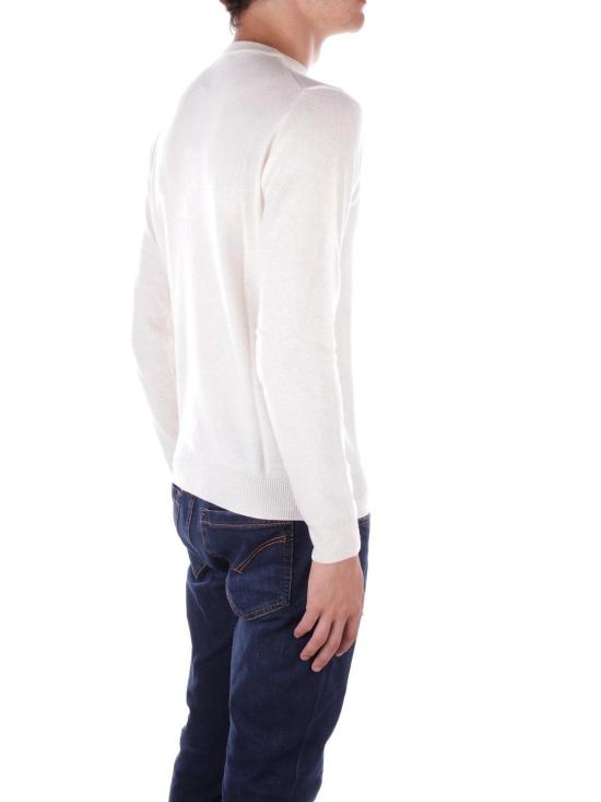  울리치 스웨터 로고 자수 크루넥 점퍼 크림색 - WOOLRICH