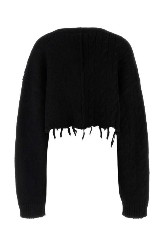 베트멍 가디건 블랙 알파카 블렌드  블랙 - VETEMENTS