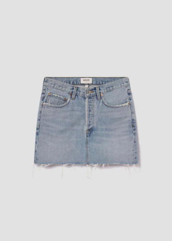  에이골디 숏 스커트 아골드 V 웨이스트 미니 스커트 포스 - AGOLDE