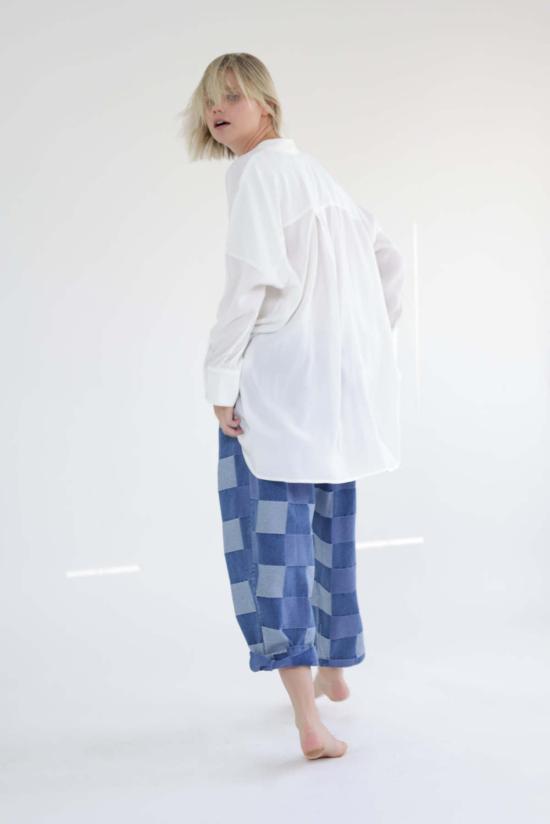  amente 셔츠 A Mente 칼라리스 루즈핏 긴팔 셔츠 화이트 - AMENTE