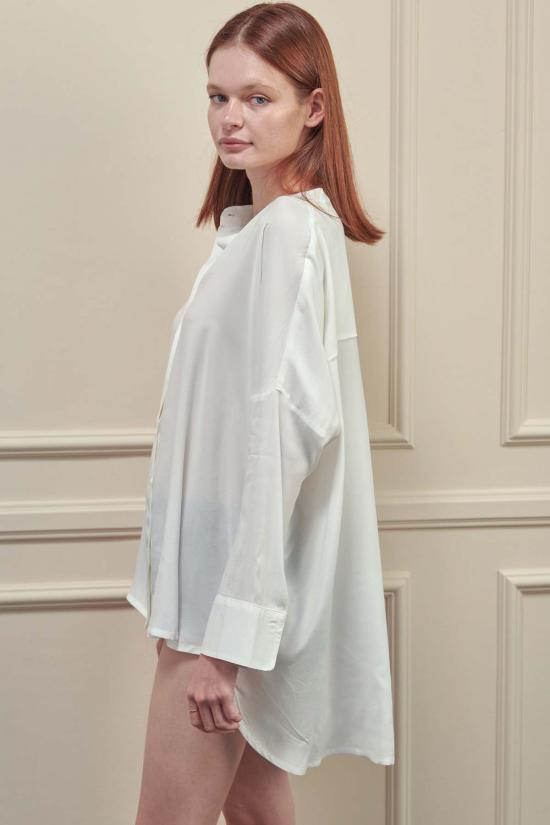  amente 셔츠 A Mente 칼라리스 루즈핏 긴팔 셔츠 화이트 - AMENTE