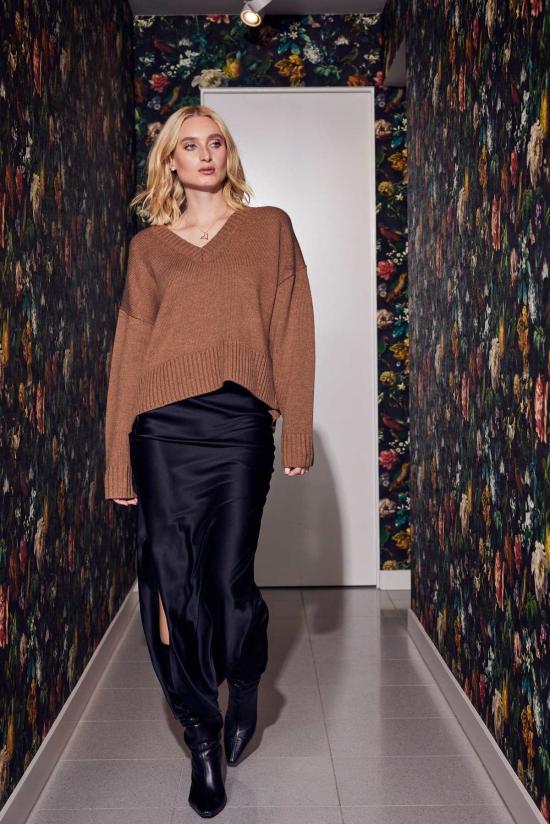  린제이 니콜라스 뉴욕 롱 스커트 린지 니콜라스 뉴욕 실크 슬릿 스커트 - LINDSAY NICHOLAS NEW YORK