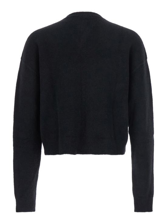  릭 오웬스 스웨터 브이넥 드롭숄더 울 블렌드  블랙 - RICK OWENS