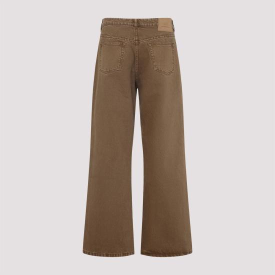  아미 데님 팬츠 알렉상드르 마티우시 라지핏 진 헤이즐넛 브라운 - AMI