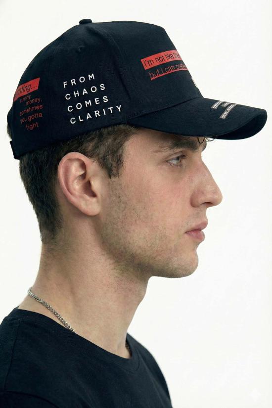  THE CELECT 모자 셀렉트 세이징 미드라이즈 프린트 캡 블랙