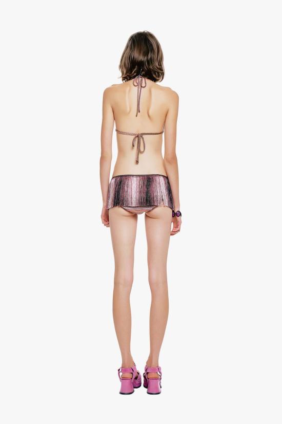  안나 수이 비키니 수영복 웨이브 셰브론 니트 프린지 스트라이프 비키니 세트 - ANNA SUI