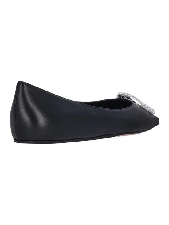 아미나 무아디 플랫 슈즈 Amina Muaddi Camelia 발레 플랫 블랙 - AMINA MUADDI