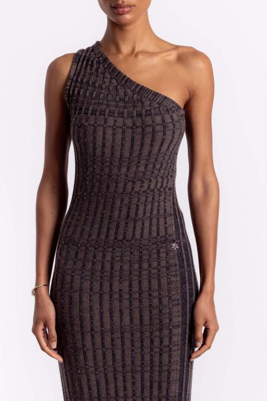  퍼머넌트 베케이션 롱 원피스 영구 휴가 텐션 니트 드레스 지형 - PERMANENT VACATION