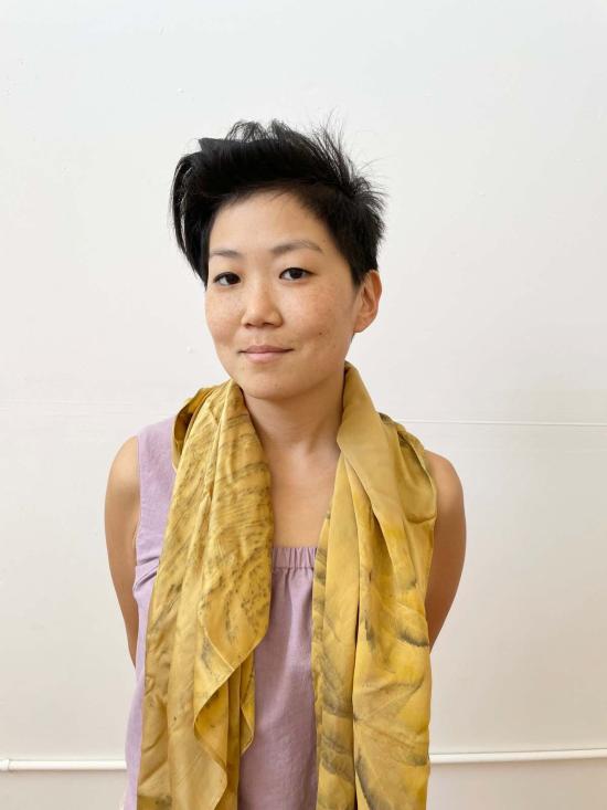  Happy French Gang 머플러/스카프 해피프렌치갱 에코프린팅 실크 스카프 골드 - OTHER BRANDS