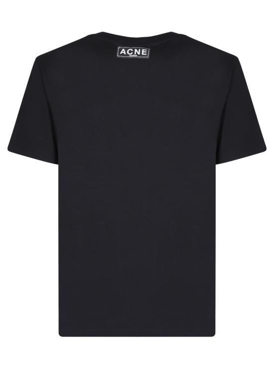  아크네 스튜디오 반팔 티셔츠 에베레스트 로고그램 크루넥 티셔츠 블랙 - ACNE STUDIOS