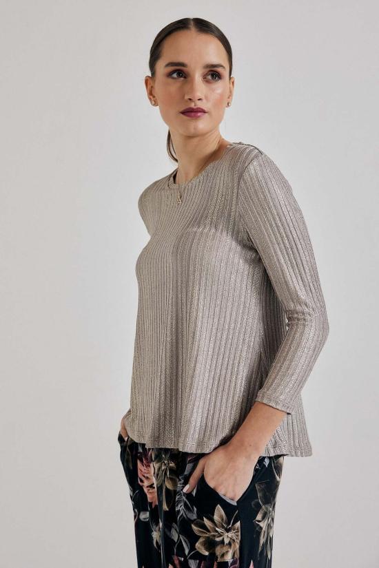  린제이 니콜라스 뉴욕 긴팔 티셔츠 린지 니콜라스 뉴욕 로라 크루넥 앤티크 쉬머