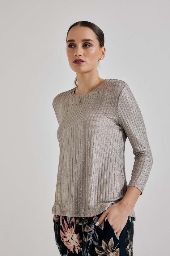  Lindsay Nicholas New York 긴팔 티셔츠 린지 니콜라스 뉴욕 로라 크루넥 앤티크 쉬머 - OTHER BRANDS