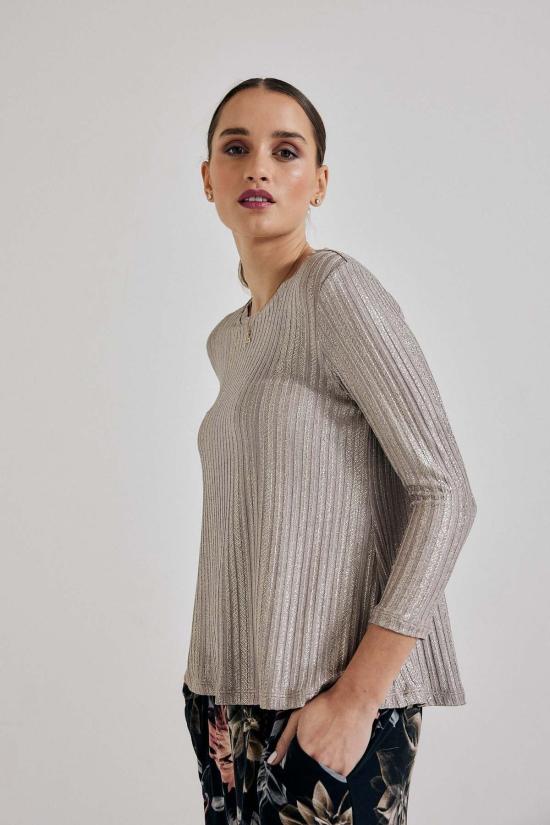  Lindsay Nicholas New York 긴팔 티셔츠 린지 니콜라스 뉴욕 로라 크루넥 앤티크 쉬머 - OTHER BRANDS