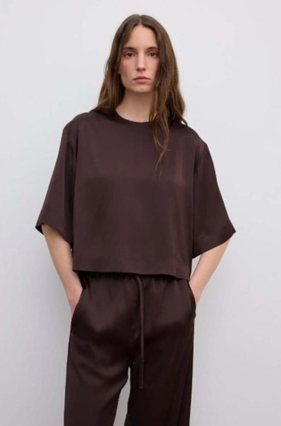  House of Dagmar 반팔 티셔츠 하우스 오브 다그마 우븐 플루이드 티셔츠 - OTHER BRANDS