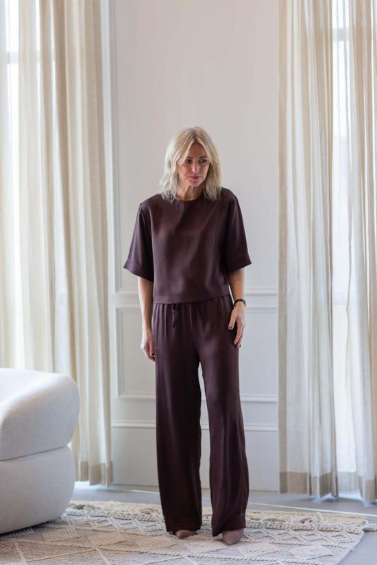  House of Dagmar 반팔 티셔츠 하우스 오브 다그마 우븐 플루이드 티셔츠 - OTHER BRANDS