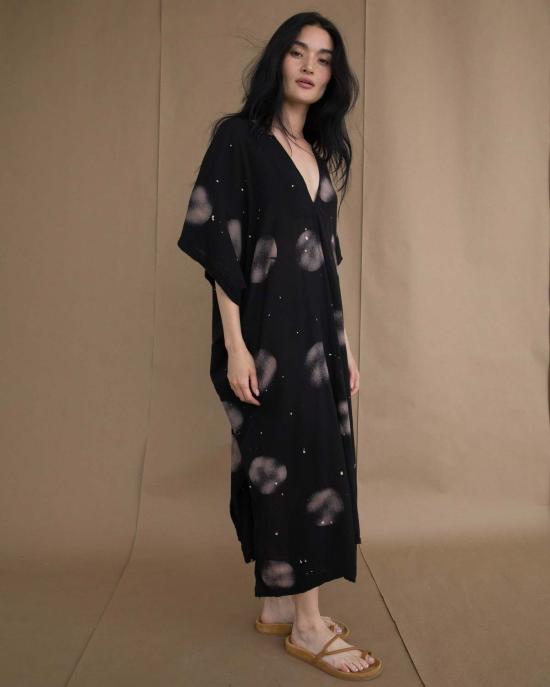  론 롱 원피스 Lwn Sello 카프탄 포그 스프레이 도트 - LWN