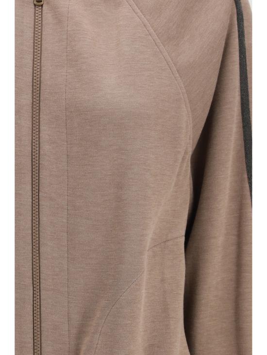 26SS 브루넬로 쿠치넬리 후드 티셔츠 MD828SM606 C9141 BROWN - BRUNELLO CUCINELLI