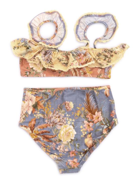  [키즈] 짐머만 비키니 키즈  탤로우 프릴 비키니 멀티컬러 - ZIMMERMANN