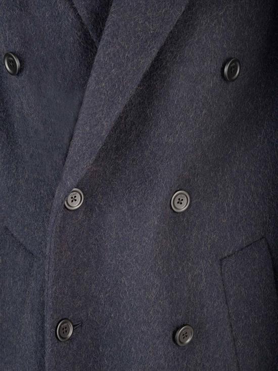  펜디 코트 롱 더블 브레스트  네이비 - FENDI