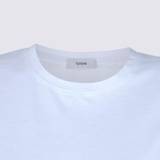  토템 반팔 티셔츠 티셔츠 화이트 - TOTEME