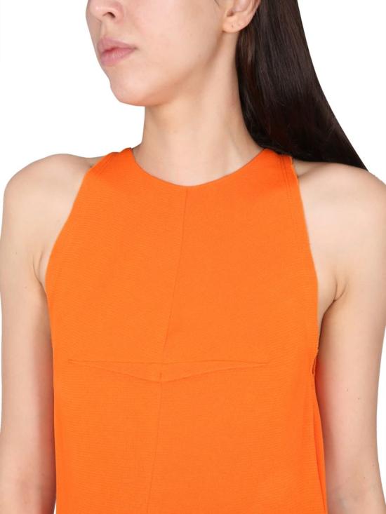  랑방 롱 원피스 롱게트 드레스, 밝은 오렌지색 - LANVIN