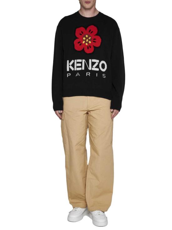  겐조 스웨터 보케 플라워 울  J 블랙 - KENZO