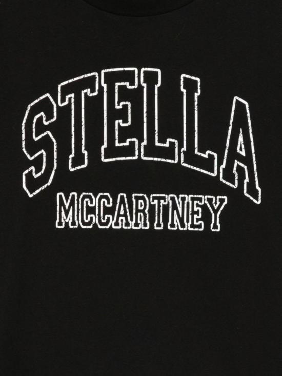  [키즈] 스텔라 맥카트니 탑 스텔라 매카트니 로고 티셔츠 (블랙) (어린이용) - STELLA MCCARTNEY