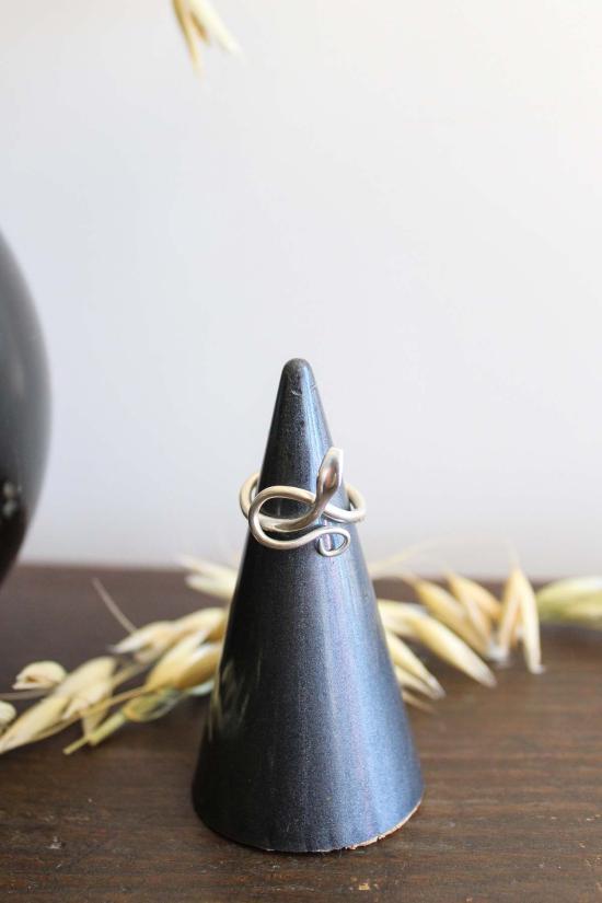  아네트 페르디난센 반지 SS 뱀 , 다이아몬드 눈, 사이즈 7